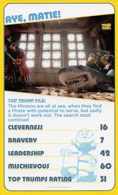 2015 Top Trumps Minions #NNO Aye, Matie! Front