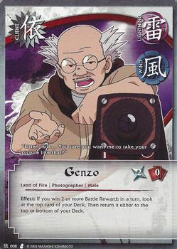 2006 Naruto Series 3: Curse of the Sand #CUSC-008 Genzo Front