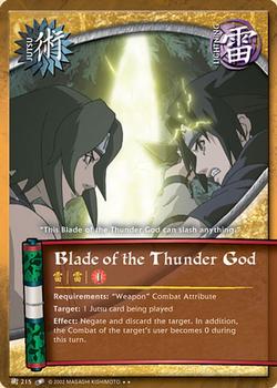 2007 Naruto Series 7: Quest for Power #QFPJ-215 Blade of the Thunder God Front