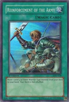 2003 Yu-Gi-Oh! Legacy of Darkness 1st Edition #LOD-028 Reinforcement of the Army Front