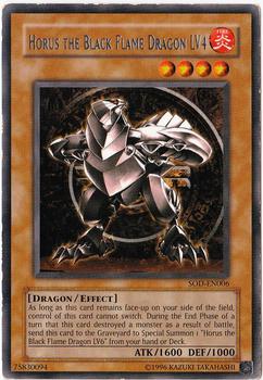 2004 Yu-Gi-Oh! Soul of the Duelist #SOD-EN006 Horus the Black Flame Dragon LV4 Front