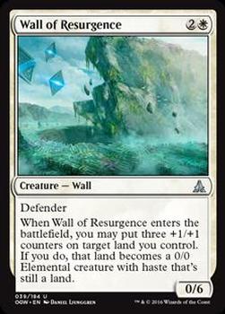 2016 Magic the Gathering Oath of the Gatewatch #39 Wall of Resurgence Front