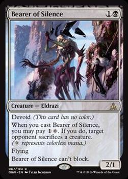 2016 Magic the Gathering Oath of the Gatewatch #67 Bearer of Silence Front