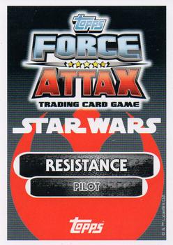 2016 Topps Star Wars Force Attax Extra The Force Awakens #3 Poe Dameron Back