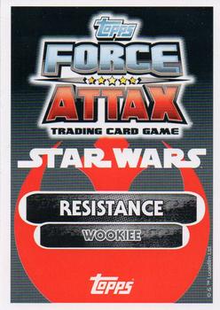 2016 Topps Star Wars Force Attax Extra The Force Awakens #6 Chewbacca Back