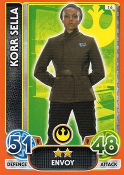 2016 Topps Star Wars Force Attax Extra The Force Awakens #16 Korr Sella Front