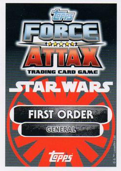 2016 Topps Star Wars Force Attax Extra The Force Awakens #31 General Hux Back