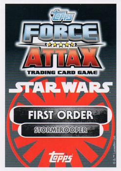 2016 Topps Star Wars Force Attax Extra The Force Awakens #41 Flametrooper Back