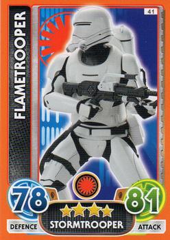 2016 Topps Star Wars Force Attax Extra The Force Awakens #41 Flametrooper Front