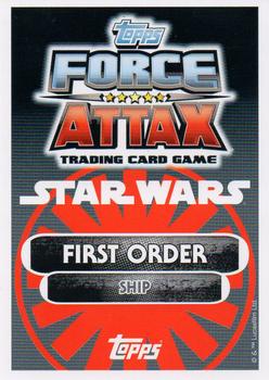 2016 Topps Star Wars Force Attax Extra The Force Awakens #52 Kylo Ren's Command Shuttle Back