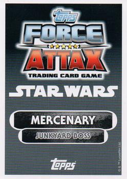 2016 Topps Star Wars Force Attax Extra The Force Awakens #55 Unkar Plutt Back