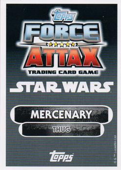 2016 Topps Star Wars Force Attax Extra The Force Awakens #56 Unkar's Thug Back