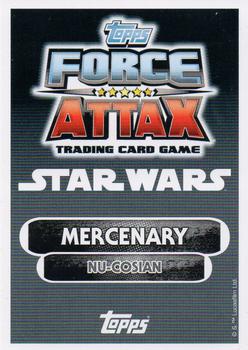 2016 Topps Star Wars Force Attax Extra The Force Awakens #60 Bobbajo Back
