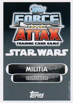 2016 Topps Star Wars Force Attax Extra The Force Awakens #63 Constable Zuvio Back