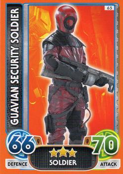2016 Topps Star Wars Force Attax Extra The Force Awakens #65 Guavian Security Soldier Front
