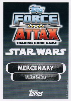 2016 Topps Star Wars Force Attax Extra The Force Awakens #77 Quiggold Back