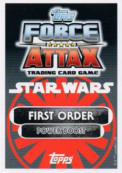 2016 Topps Star Wars Force Attax Extra The Force Awakens #95 Kylo Ren & Captain Phasma Back
