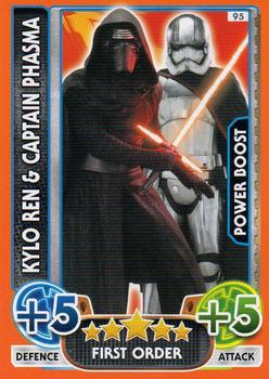 2016 Topps Star Wars Force Attax Extra The Force Awakens #95 Kylo Ren & Captain Phasma Front