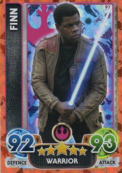 2016 Topps Star Wars Force Attax Extra The Force Awakens #97 Finn Front