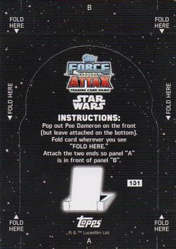 2016 Topps Star Wars Force Attax Extra The Force Awakens #131 Poe Dameron Back