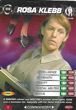 2007 007 Spy Cards Commander #58 Rosa Klebb Front