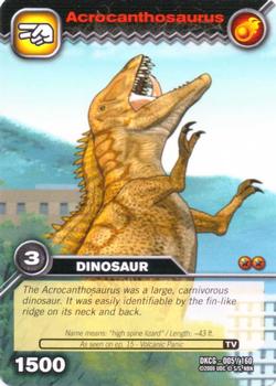 2009 Upper Deck Dinosaur King Card Game #5 Acrocanthosaurus Front