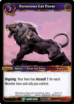 2012 Cryptozoic World of Warcraft Crown of the Heavens #11 Ferocious Cat Form Front
