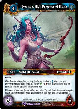 2012 Cryptozoic World of Warcraft Crown of the Heavens #97 Tyrande, High Priestess of Elune Front