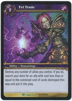 2011 Cryptozoic World of Warcraft Icecrown Citadel #9 Fel Trade Front