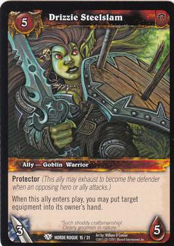 2011 Cryptozoic World of Warcraft Horde Rogue #15 Drizzie Steelslam Front