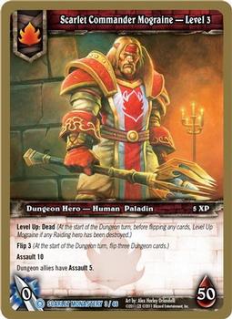 2011 Cryptozoic World of Warcraft Scarlet Monastery #3 Scarlet Commander Mograine - Level 3 Front