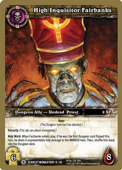 2011 Cryptozoic World of Warcraft Scarlet Monastery #8 High Inquisitor Fairbanks Front