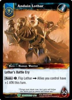 2013 Cryptozoic World of Warcraft Timewalkers #1 Anduin Lothar Front