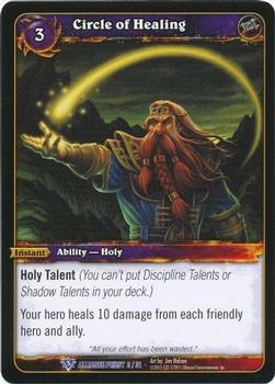 2011 Cryptozoic World of Warcraft Alliance Priest #3 Circle of Healing Front