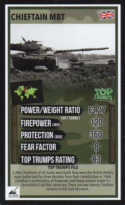 2016 Top Trumps The Tank Museum #NNO Chieftain MBT Front