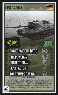 2016 Top Trumps The Tank Museum #NNO Leopard I Front