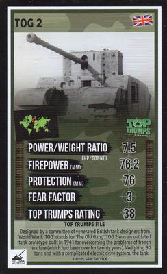 2016 Top Trumps The Tank Museum #NNO TOG 2 Front