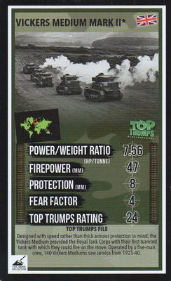 2016 Top Trumps The Tank Museum #NNO Vickers Medium Mark II Front