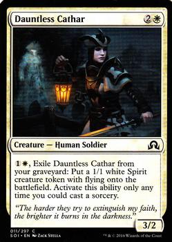 2016 Magic the Gathering Shadows over Innistrad #11 Dauntless Cathar Front