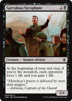 2016 Magic the Gathering Conspiracy: Take the Crown #43 Garrulous Sycophant Front