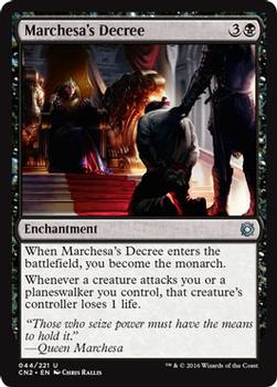 2016 Magic the Gathering Conspiracy: Take the Crown #44 Marchesa's Decree Front