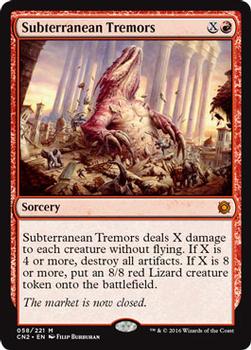 2016 Magic the Gathering Conspiracy: Take the Crown #58 Subterranean Tremors Front