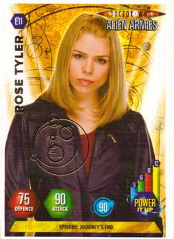 2009 Panini Doctor Who Alien Armies - Super Foil Embossed #E11 Rose Tyler Front