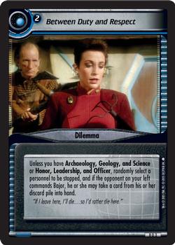 2006 Decipher Star Trek 2nd Edition To Boldly Go Expansion #3 Between Duty and Respect Front
