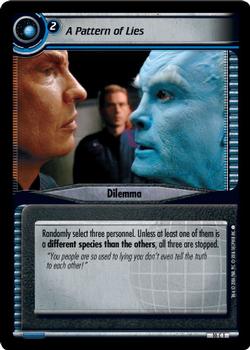 2006 Decipher Star Trek 2nd Edition Captain's Log Expansion #1 A Pattern of Lies Front