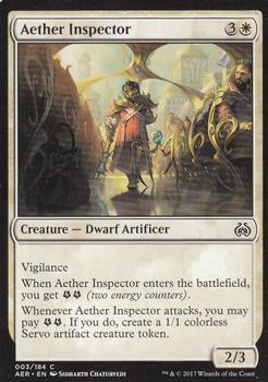 2017 Magic the Gathering Aether Revolt #3 Aether Inspector Front