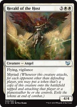 2015 Magic the Gathering Commander 2015 #4 Herald of the Host Front