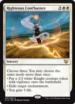 2015 Magic the Gathering Commander 2015 #7 Righteous Confluence Front