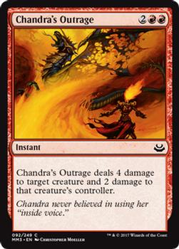 2017 Magic the Gathering Modern Masters 2017 #92 Chandra's Outrage Front