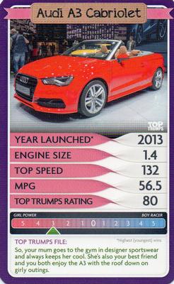 2014 Top Trumps Cars Girl Power V Boy Racer #NNO Audi A3 Cabriolet Front